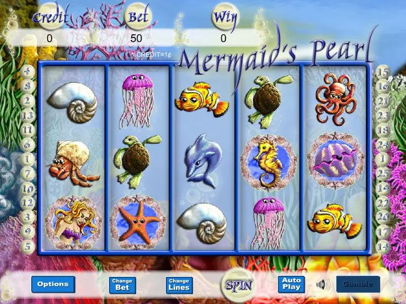 Mermaid's Pearl Eyecon Slot Main Screen Reels