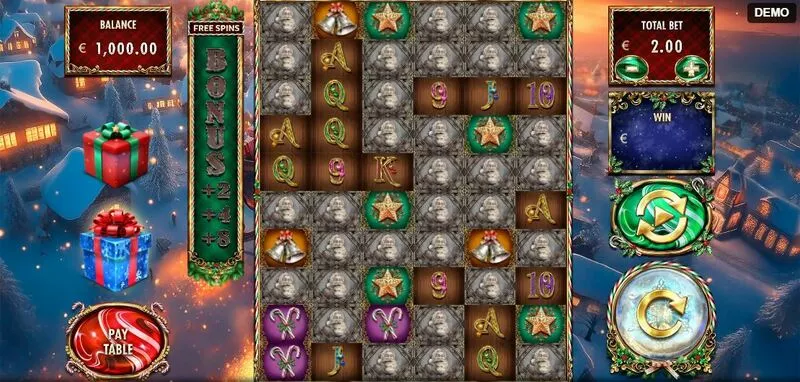 Million Christmas 3 Red Rake Gaming Slot Main Screen Reels