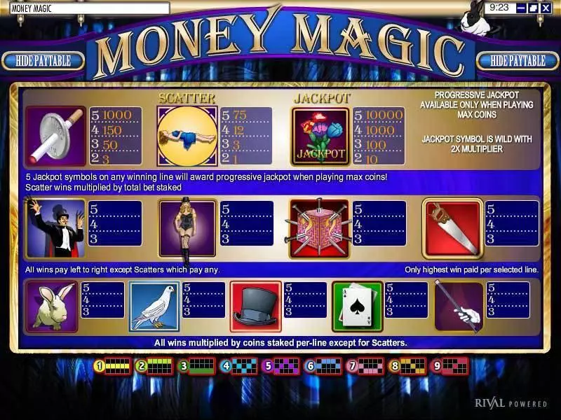 Money Magic Rival Slot Info and Rules