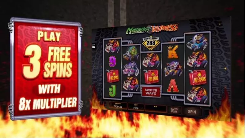 Monster Wheels Microgaming Slot Free Spins Feature