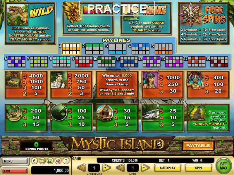 Mystic Island GTECH Slot Info and Rules