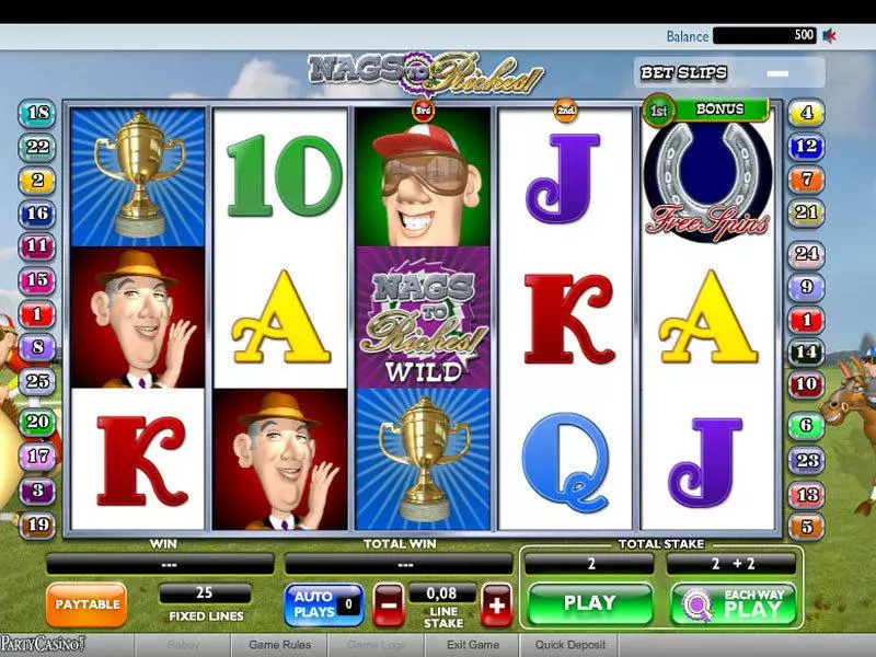Nags to Riches bwin.party Slot Main Screen Reels