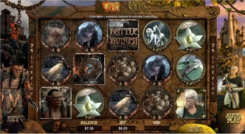Orc vs Elf RTG Slot Main Screen Reels