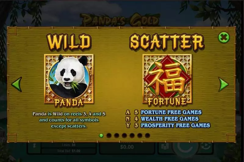 Panda's Gold RTG Slot Bonus 1