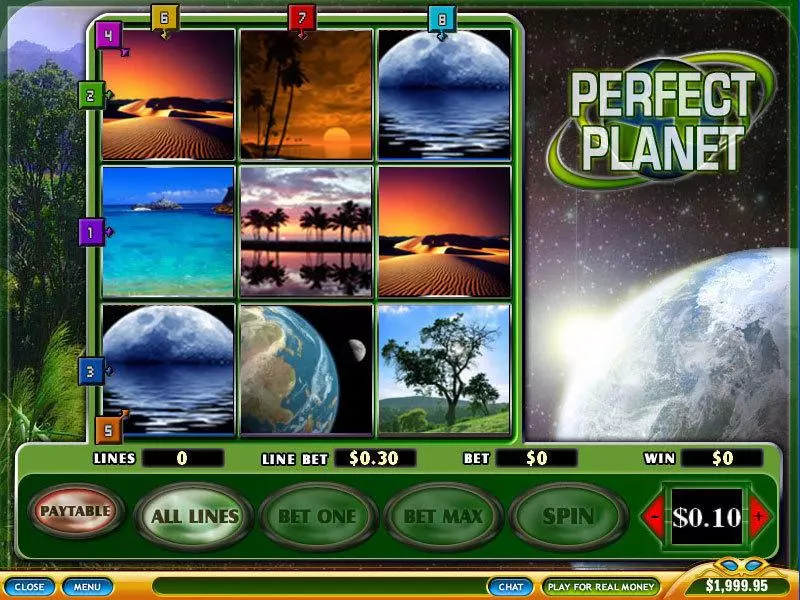 Perfect Planet PlayTech Slot Main Screen Reels