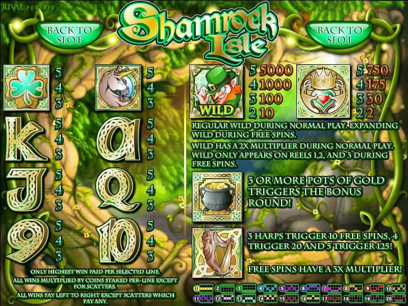 Shamrock Isle Rival Slot Info and Rules