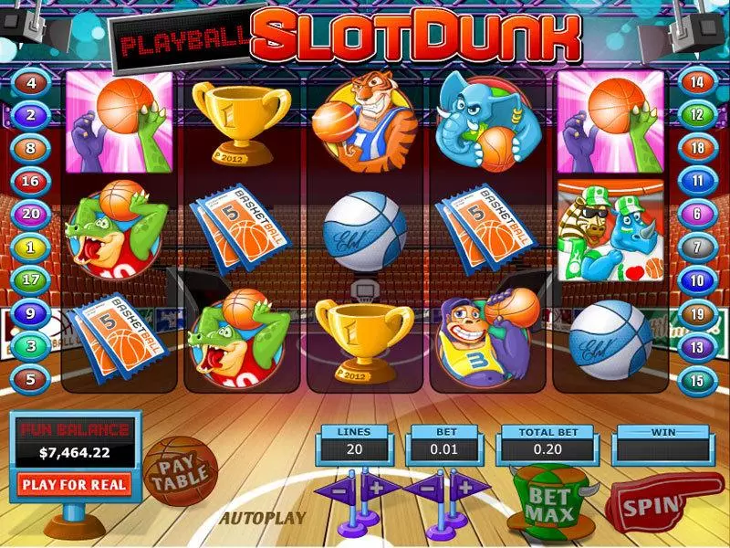Slot Dunk Topgame Slot Main Screen Reels