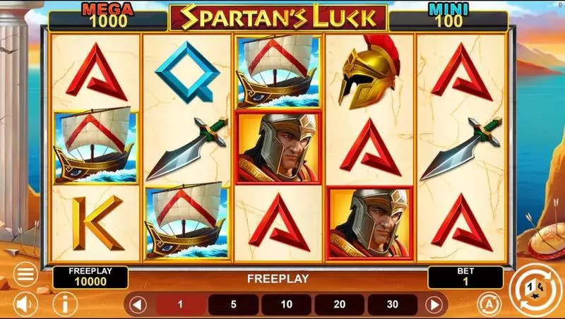 Spartans Luck Hold And Win 1Spin4Win Slot Main Screen Reels