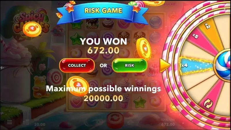 Spicy Candies. Rockblocks Mascot Gaming Slot Introduction Screen