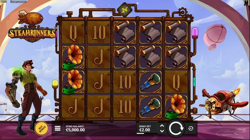 Steamrunners Hacksaw Gaming Slot Main Screen Reels
