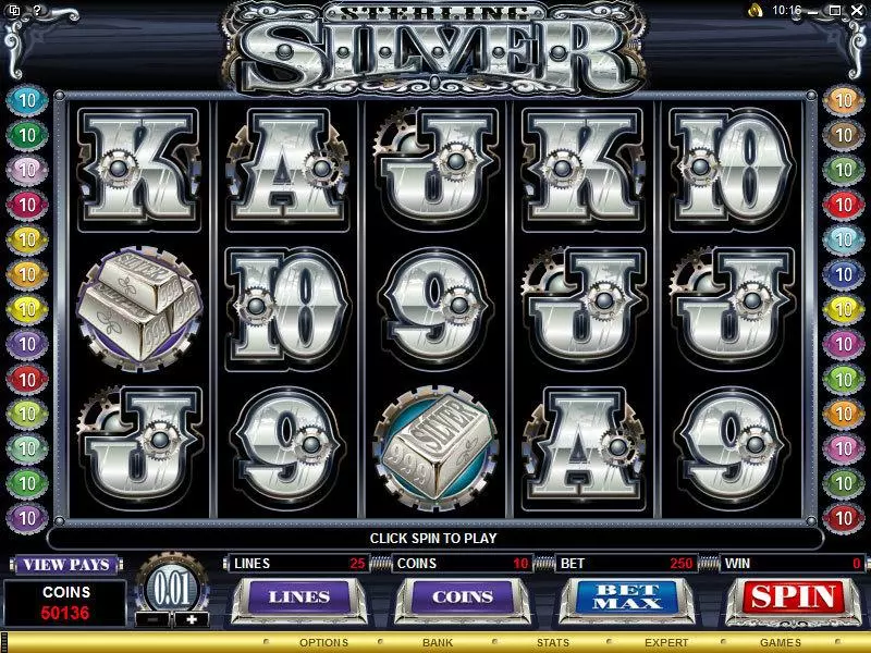 Sterling Silver Microgaming Slot Main Screen Reels