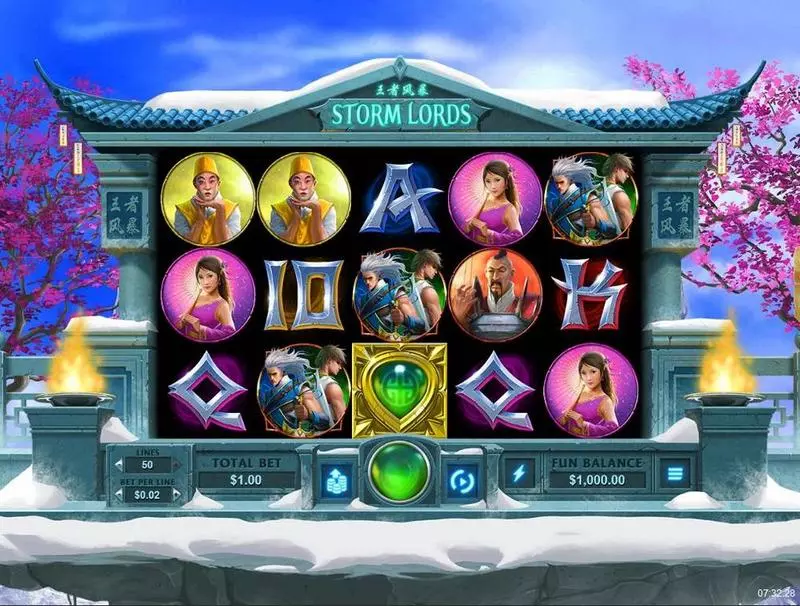 Storm Lords RTG Slot Main Screen Reels
