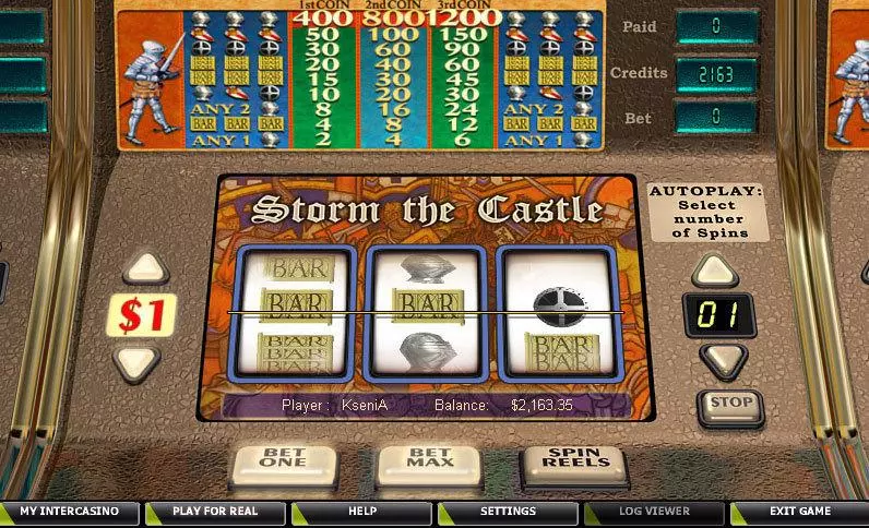 Storm the Castle CryptoLogic Slot Main Screen Reels