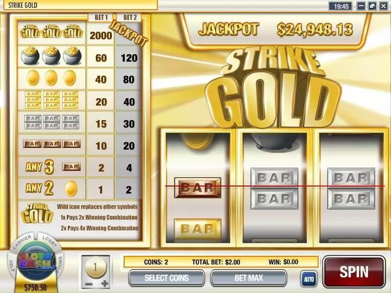 Strike Gold Rival Slot Main Screen Reels
