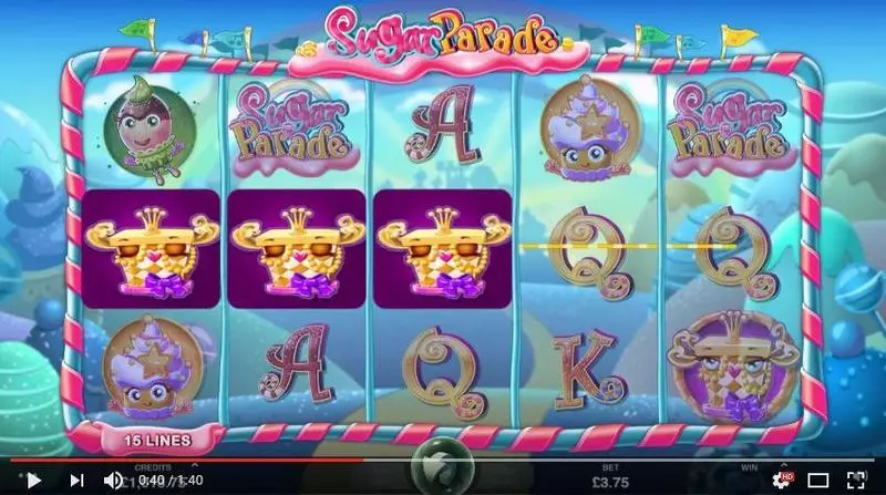 Sugar Parade Microgaming Slot Main Screen Reels