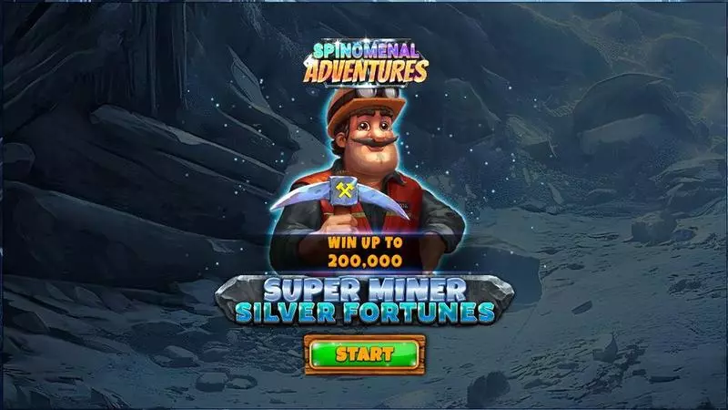 Super Miner – Silver Fortunes Spinomenal Slot Introduction Screen
