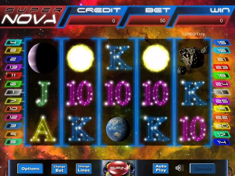 Super Nova Eyecon Slot Main Screen Reels