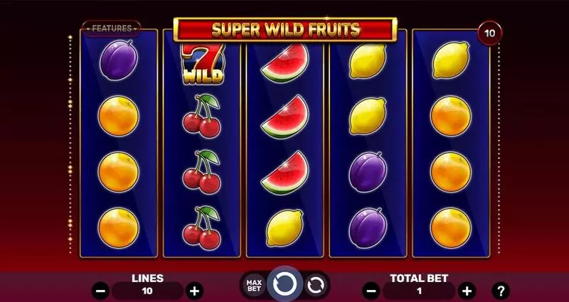 Super Wild Fruits Spinomenal Slot Main Screen Reels