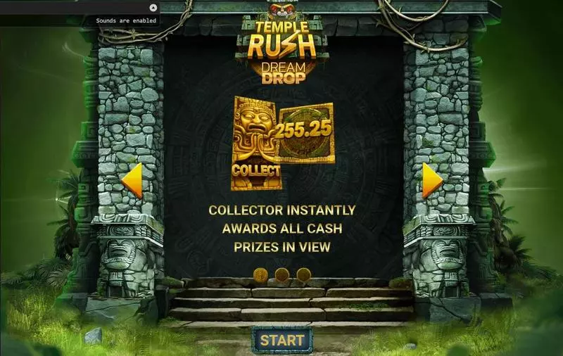 Temple Rush Four Leaf Gaming Slot Introduction Screen