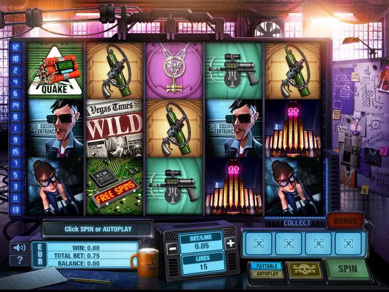 The Casino Job GTECH Slot Main Screen Reels