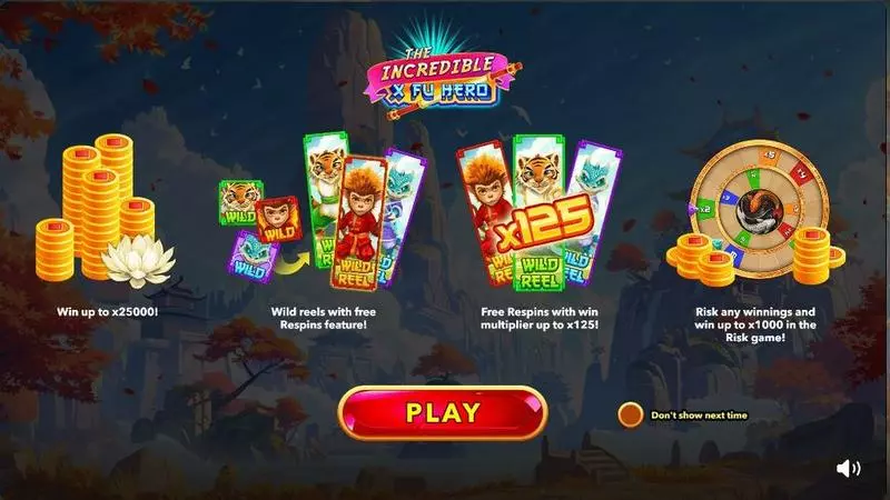 The Incredible X Fu Hero Mascot Gaming Slot Introduction Screen