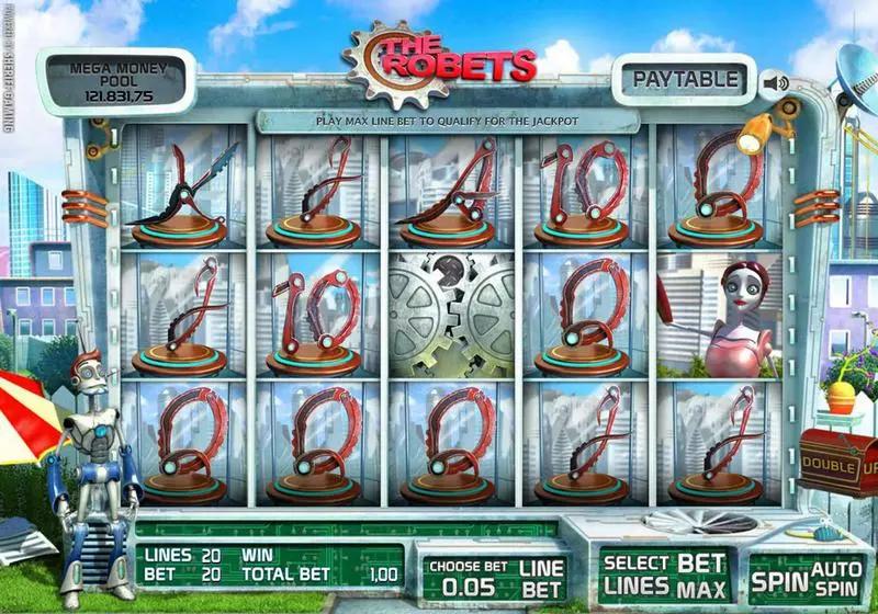 The Robets Sheriff Gaming Slot Main Screen Reels
