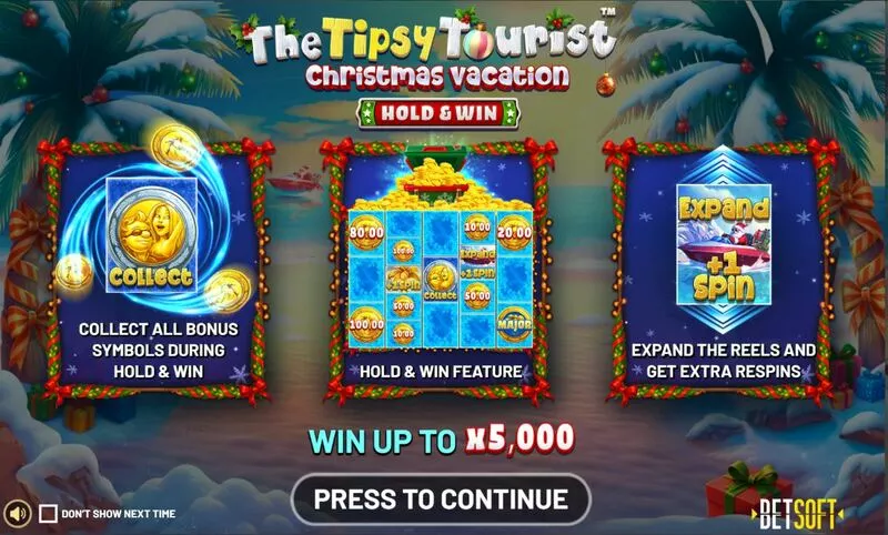 The Tipsy Tourist - Christmas Vacation BetSoft Slot Info and Rules