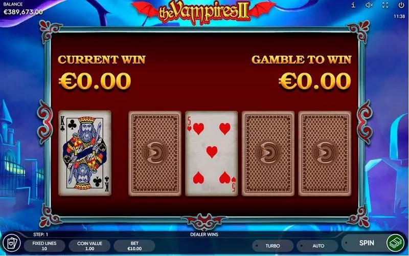 The Vampires II Endorphina Slot Gamble Winnings
