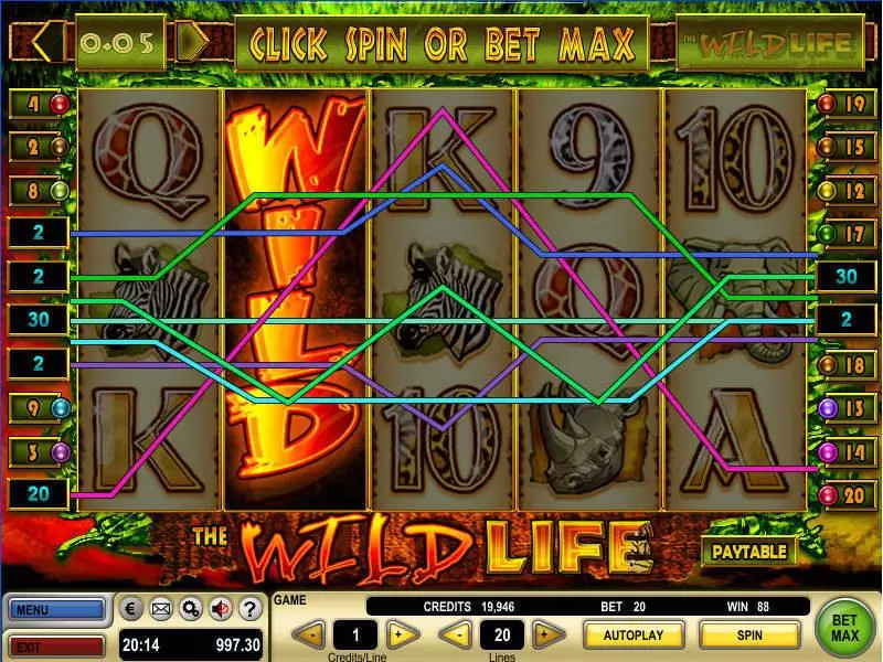 The Wild Life GTECH Slot Bonus 1