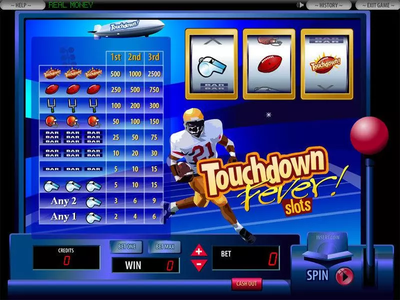 Touchdown Fever DGS Slot Main Screen Reels