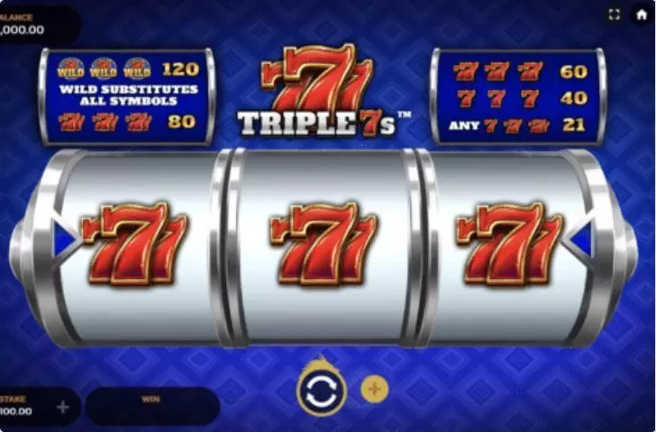 Triple 7s Dragon Gaming Slot Main Screen Reels