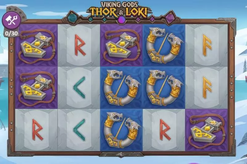 Viking Gods: Thor and Loki Playson Slot Main Screen Reels