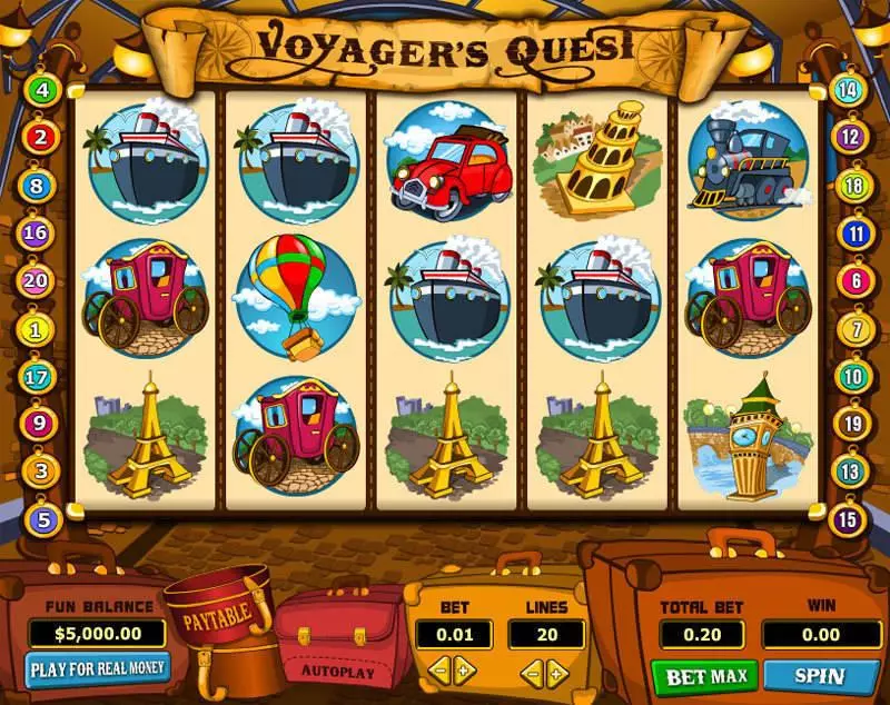 Voyager's Quest Topgame Slot Main Screen Reels
