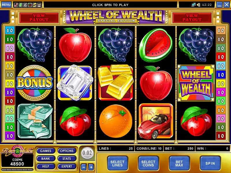 Wheel of Wealth Special Edition Microgaming Slot Main Screen Reels