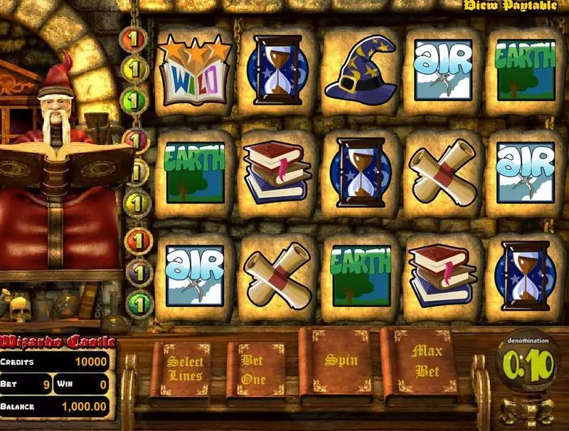 Wizards Castle BetSoft Slot Introduction Screen